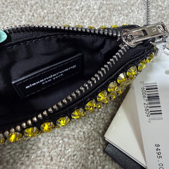 Alexander Wang Nano Rhinestone Crystal Embellished Shoulder Bag NWT in Yellow - Picture 10 of 17